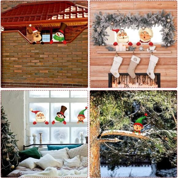 5 Pieces Christmas Fence Peeker Decoration Peeking Christmas Yard - Picture 4 of 8